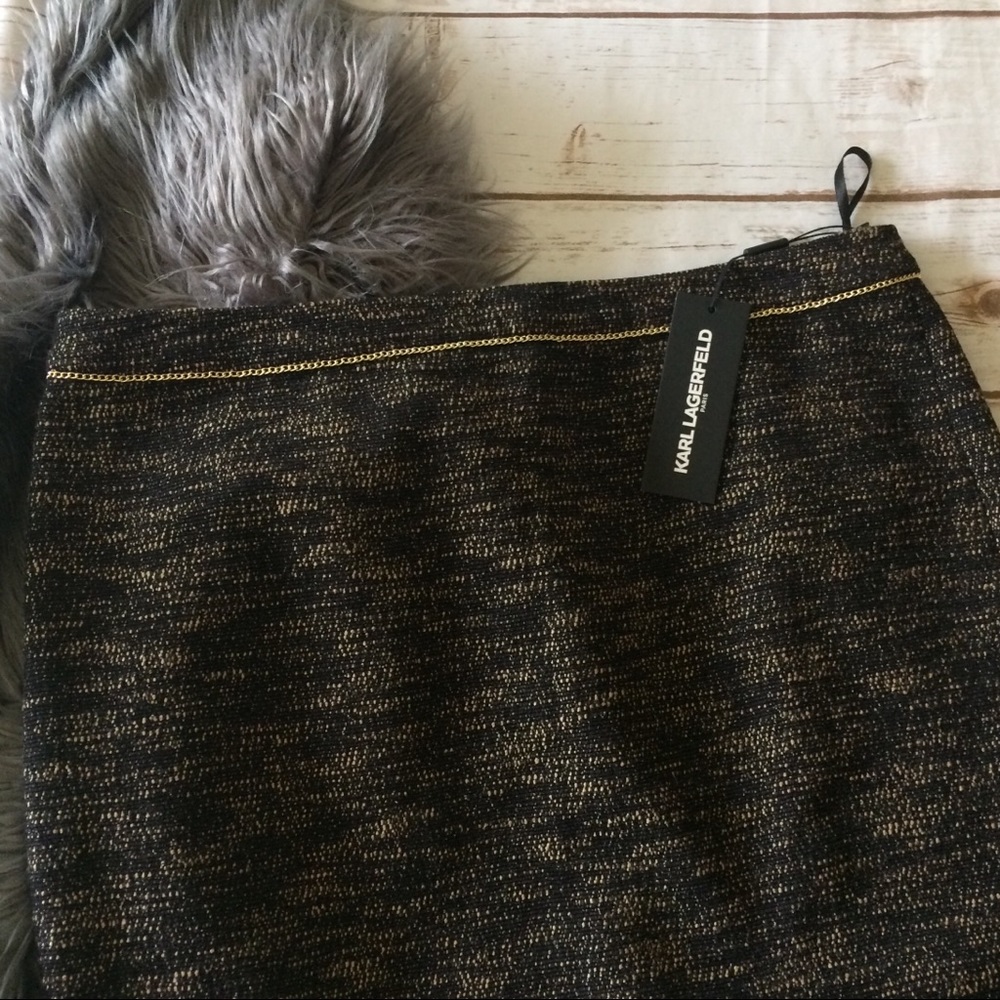 NEW’ Karl Lagerfeld Tweed Pencil Skirt Sz 12